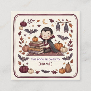 Lieve Vampier Halloween Boekplaat Gepersonaliseerd Informatiekaartje
