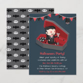 Lieve Vampierjongen Halloween Feest Uitnodigingen (Voorkant / Achterkant)