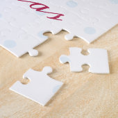 Lieve varken met strik, krans, polkadots Kerstmis Legpuzzel (Zijkant)