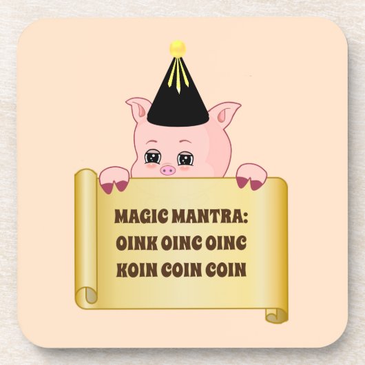 Lieve Varkens Guru Bier Onderzetter (Voorkant)