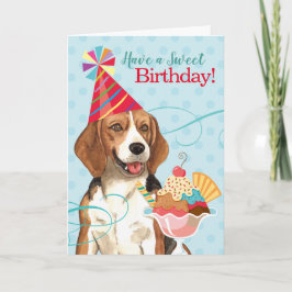 Lieve verjaardag Beagle Kaart