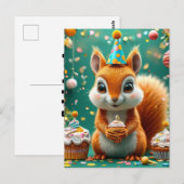 Lieve verjaardag Eekhoorn Briefkaart (Voorkant / Achterkant)