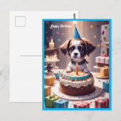 Lieve Verjaardag Hond Briefkaart (Voorkant / Achterkant)