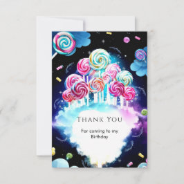 Lieve Verjaardag met Glittersnoepjes Land Bedankkaart