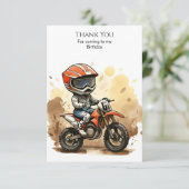 Lieve Verjaardag Motorcross Motorfiets Bedankkaart (Staand voorkant)