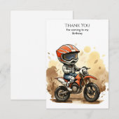Lieve Verjaardag Motorcross Motorfiets Bedankkaart (Voorkant / Achterkant)