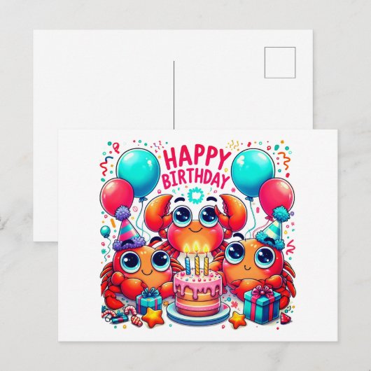 Lieve verjaardagskaartjes briefkaart (Voorkant / Achterkant)