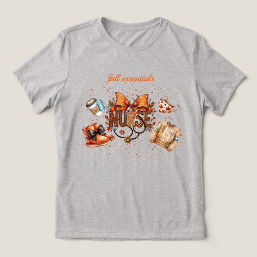 Lieve Verpleegster Boog Herfst Essentials  Tri-Blend Shirt (Design voorkant)