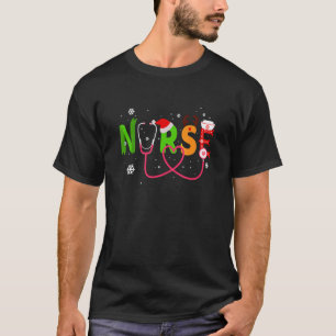 Lieve Verpleegster Stethoscoop Rendier Gezondheids T-shirt