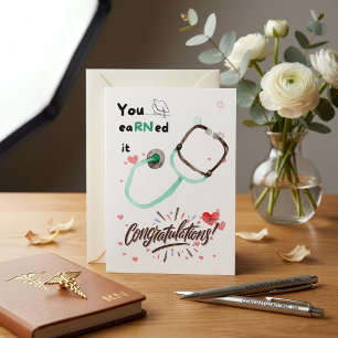 Lieve verpleegsters afstudeercadeaus, Schattige RN Kaart