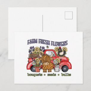 Lieve verse bloemenverkopers of bloemist  briefkaart
