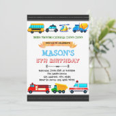 Lieve vervoer feest uitnodiging (Staand voorkant)