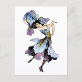 Lieve Vintage Iris Tuinfee Briefkaart (Voorkant)