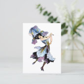 Lieve Vintage Iris Tuinfee Briefkaart (Staand voorkant)