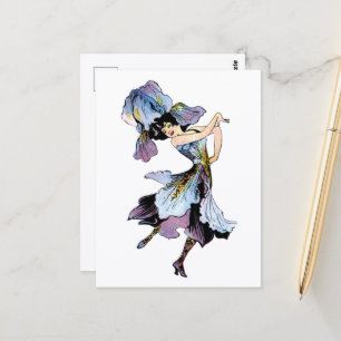 Lieve Vintage Iris Tuinfee Briefkaart
