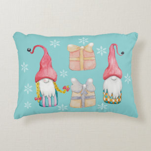 Lieve Vintage Kerst Gnome Accent Kussen
