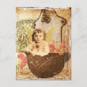 Lieve Vintage Tuinfee Collage Briefkaart (Voorkant)