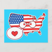 Lieve Vlag van de VS kaart (Voorkant)