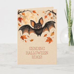 Lieve Vleermuis Halloween Knuffel Wenskaart Kaart