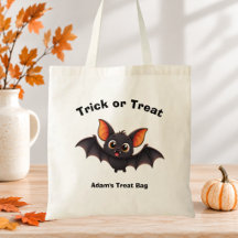 Lieve Vleermuis Trick or Treat Gepersonaliseerd