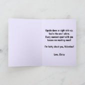 Lieve vleermuis-valentijnkaart, ik vind het leuk o feestdagen kaart (Binnen)