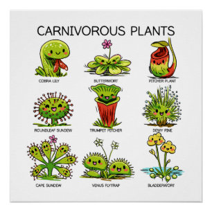 Lieve Vleesetende Planten Perfect Poster