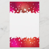Lieve Vliegende Hearts Border Stationery Letterhea Briefpapier (Voorkant)