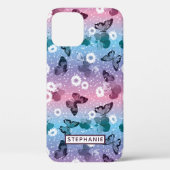 Lieve Vlinder Daisy Meisjesachtig Gepersonaliseerd Case-Mate iPhone Case (Achterkant)