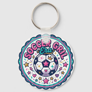 Lieve Voetbalmeisje Tijdperk Citaat Fan Vrouwelijk Sleutelhanger