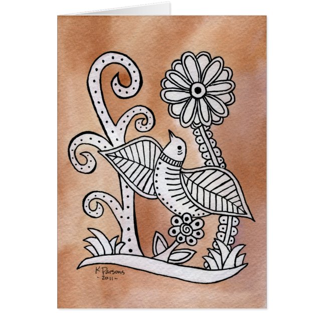Lieve vogel, Mexicaanse Bark Style (Voorkant)