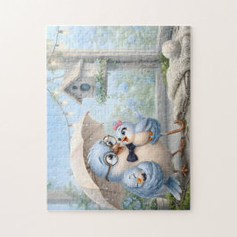 Lieve Vogel Vader Portret Puzzel