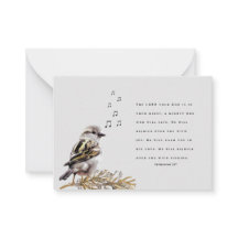 Lieve vogel zingende Bijbeltekst aanmoedigende boo