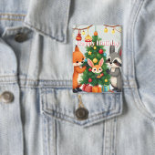 Lieve Vos, Wasbeer & Konijn Kerstherinnering Button (Insitu)