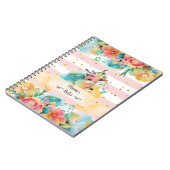 Lieve Vos Waterverf Delicate Bloemen Meisje Dagboe Notitieboek (Linkerzijde)