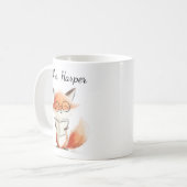 Lieve voslerares lezend koffiemok (Voorkant links)