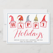 Lieve vrolijke feestdagen kabouters borden kerstka feestdagenkaart (Voorkant)