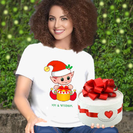 Lieve vrolijke Kerst-elf T-shirt