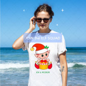 Lieve vrolijke Kerst-elf T-shirt