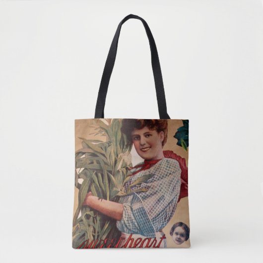 Lieve vrouw met maïs tote bag (Voorkant)