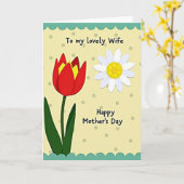 Lieve vrouw Moederdag Kunstkaart Kaart (Gele Bloem)
