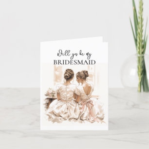 Lieve vrouwen bruidsmeisje voorstel  kaart