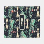 Lieve Walvis en Vuurtoren Fleece Deken (Voorkant (Horizontaal))