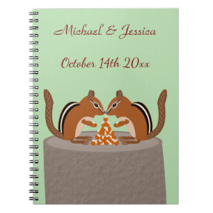 Lieve Wangetanden Herfst Bruiloft Custom Notitieboek