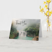 Lieve waterval in een bergbos Dank je wel Kaart (Gele Bloem)