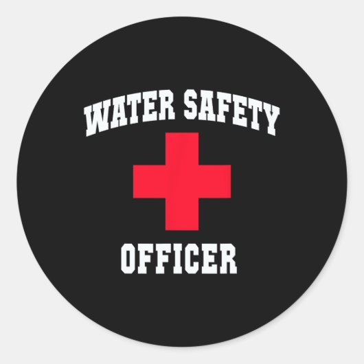Lieve Waterveiligheidsfunctionaris Strand Scu Zwem Ronde Sticker (Voorkant)