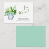 Lieve Waterverf Cactus Verhuisbericht Informatiekaartje (Voorkant / Achterkant)