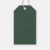 Lieve waterverf illustraties groene kerst cadeaulabel (Achterkant)