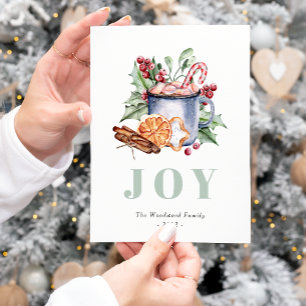 Lieve waterverf Kerstsnoepjes Holiday-ansichtkaart Feestdagenkaart
