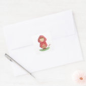 Lieve Waterverf Roodkapje Sticker (Envelop)