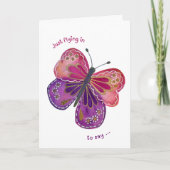 Lieve Waterverf Vlinder Verjaardag Kaart (Voorkant)